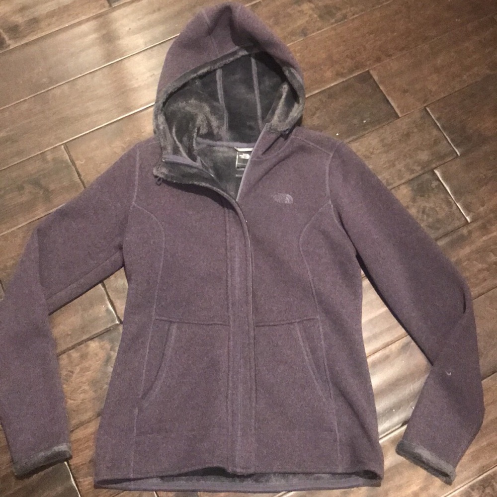 North Face Purple Hoodie Jacket